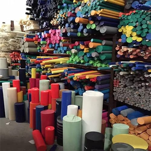 Miniatura 7 de Othmro Varilla redonda de plástico de 0.31 pulgadas de diámetro y 39 pulgadas de longitud, varillas de polioximetileno rojas (POM) de ingeniería de