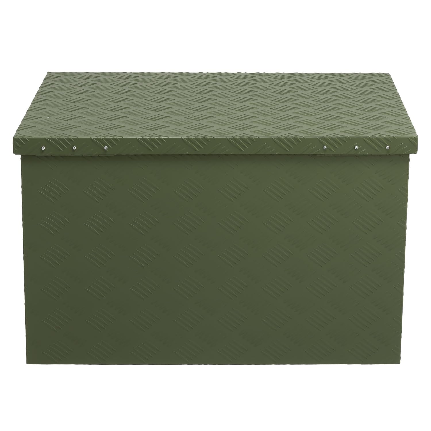 alubox Werkzeugkiste Riffelblech olive ABX-RL190G Aluminium 1,5mm Werkzeugkiste leicht und robust 190 Liter - oliv grün lackiert