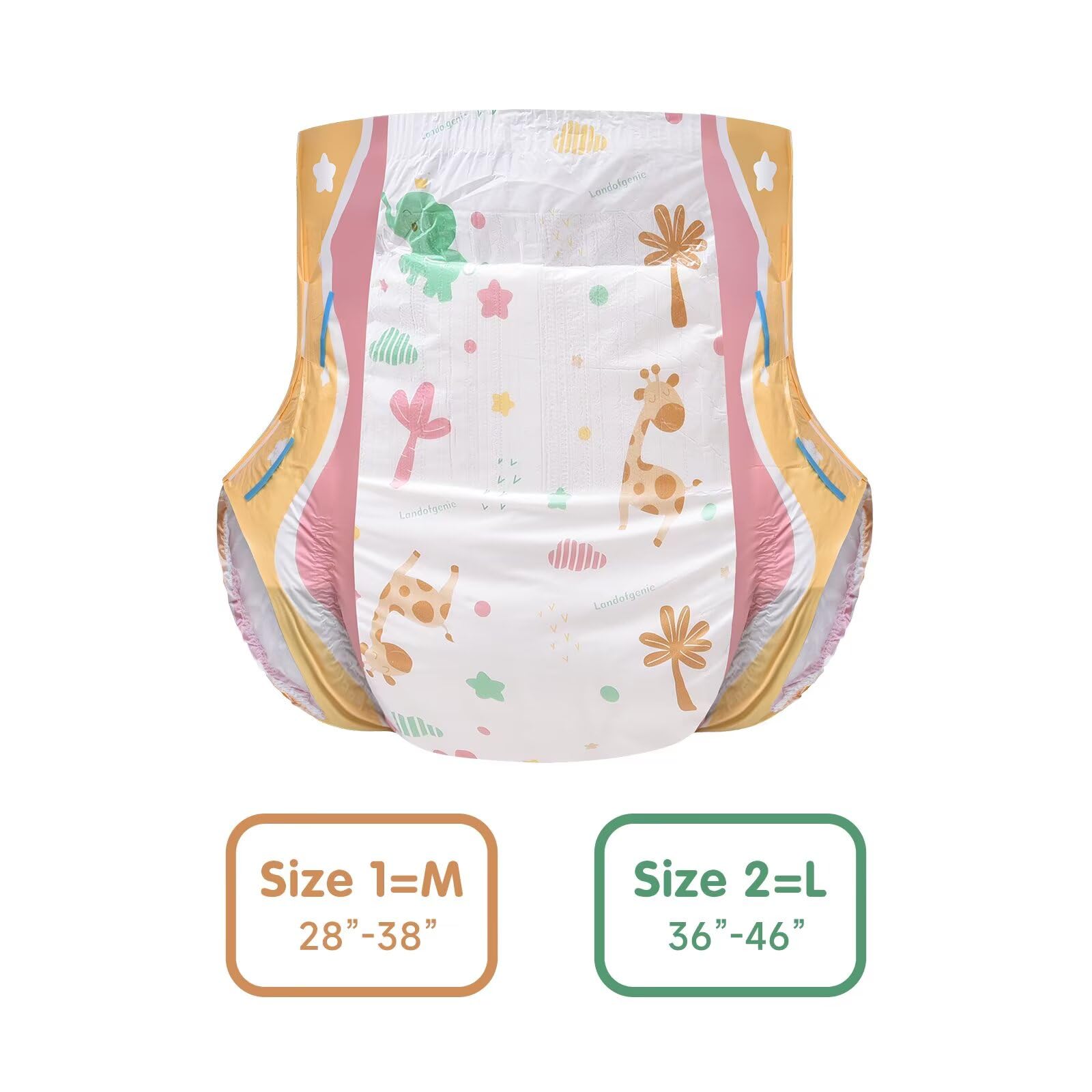 Amazon.com: Landofgenie Adult Diapers for Women with Tabs Printed