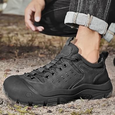 Mens Hiking Shoes Low Top Casual Shoes Trekking Trails Outdoor Work Shoes for Men