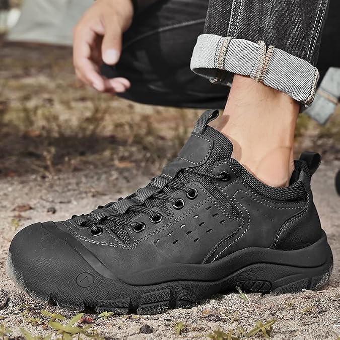 Mens Hiking Shoes Low Top Casual Shoes Trekking Trails Outdoor Work Shoes for Men