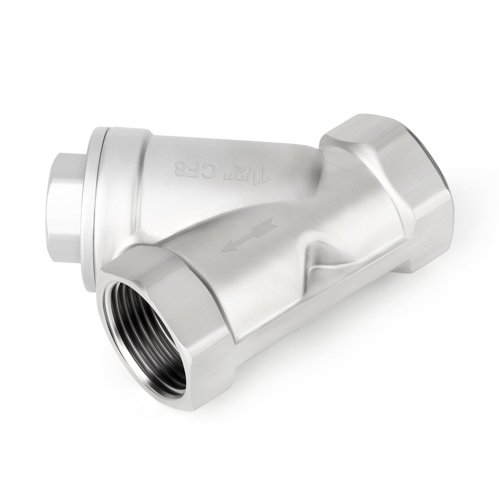 TAISHER 1Pcs 304 Stainless Steel 1-1/2" BSP Female WYE Y Strainer Mesh Filter Valve CF8 WOG 800 — Amazon image 3