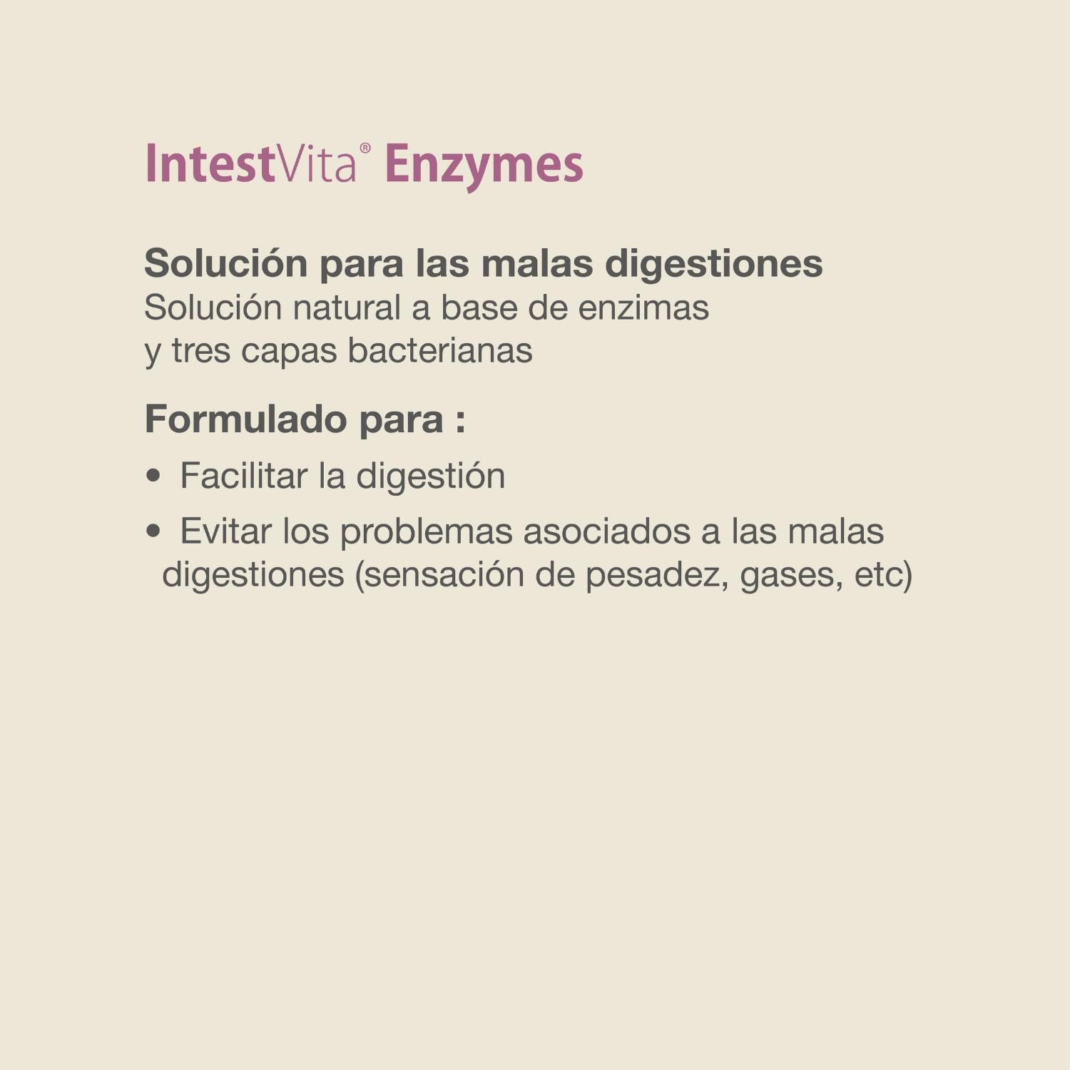Vitae IntestVita Enzymes 60 cápsulas | Enzimas Digestivas y Probióticos | Combatir problemas digestivos | Acidez | Malas Digestiones | Gases | Cuidado y Salud Digestiva
