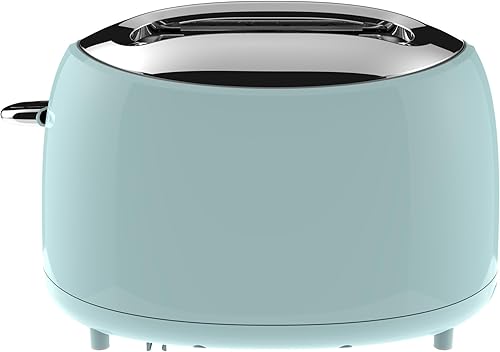 Miniatura 8 de Brentwood Appliances Cool-Touch - Tostadora retro de 2 rebanadas con ranuras extra anchas (azul)