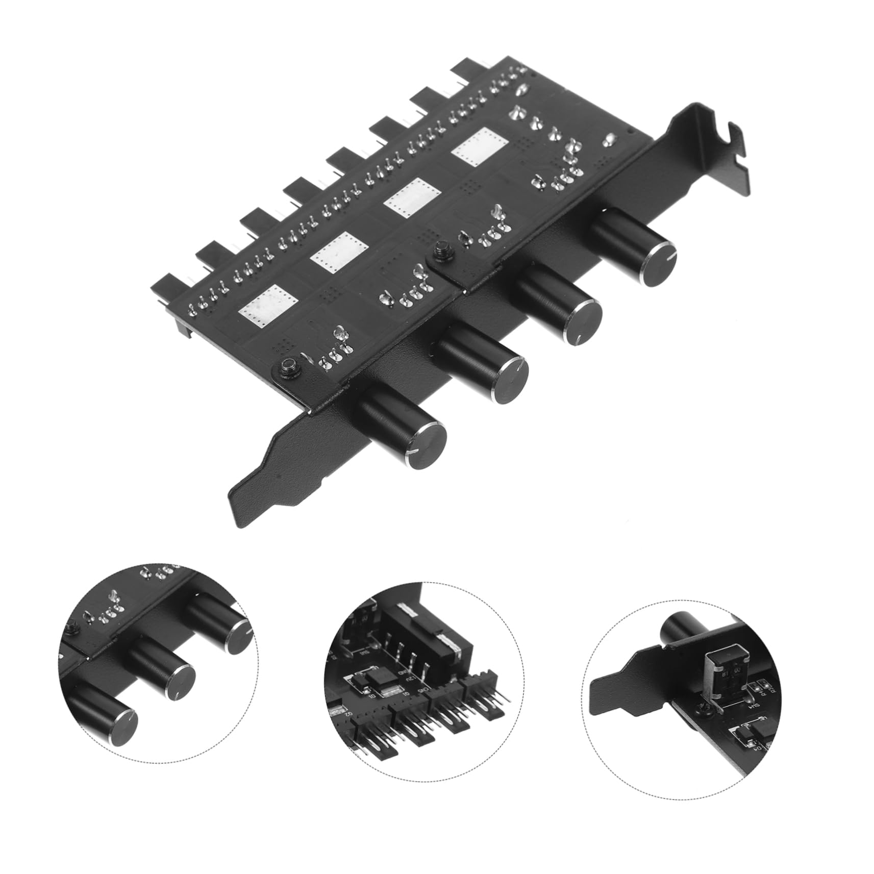 ARTIBETTER 3st Lüftersteuerung Lüfter-hub-controller Computer Kühler Hub Lüfterversorgung Lüfternabe Für Computerkühlung Fan-hub Für Desktop-computer Von Bürocomputern Leiterplatte
