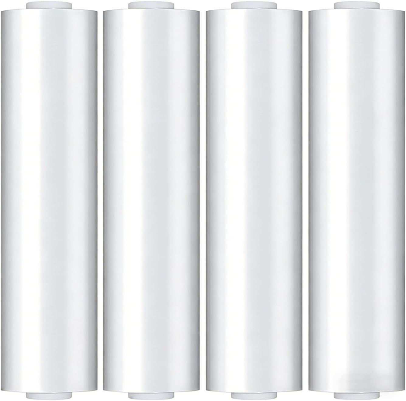 Heavy Duty Industrial Strength Stretch Film/Stretch Wrap 18" x 1500ft 70ga Self-Adhering Shrink Film for Shipping & Packing, 4 Pack