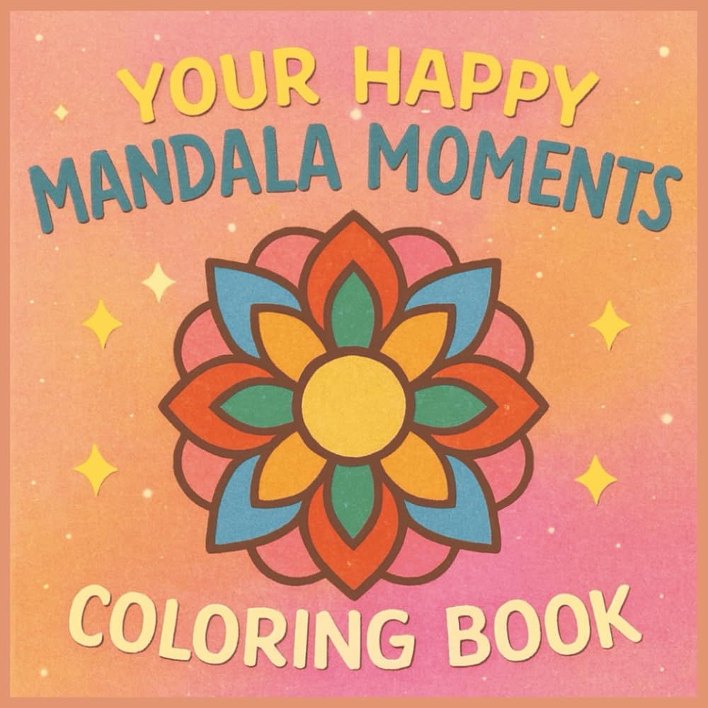 YOUR HAPPY MANDALA MOMENTS COLORING BOOK: 50 Warm & Easy Geometric Illustrations for Calmness, Comfort, and Joy (Terry's Happy Coloring Books)
