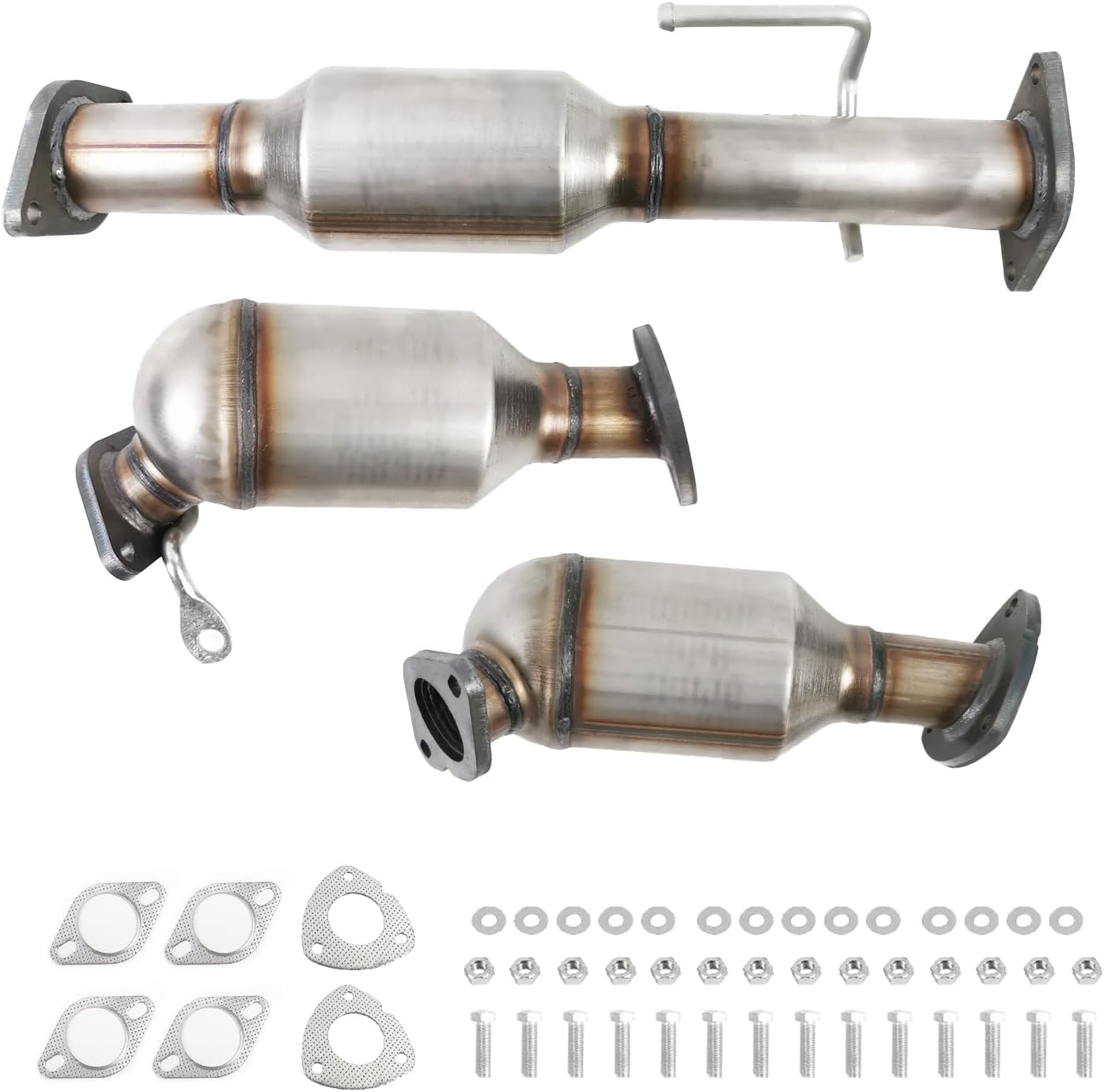 Factory Style High Flow Catalytic Converter Compatible with 2009-2017 Chevrolet Traverse/2008-2017 Buick Enclave/2007-2017 GMC Acadia/2007-2010 Saturn Outlook 3 Pcs (EPA Compliant)