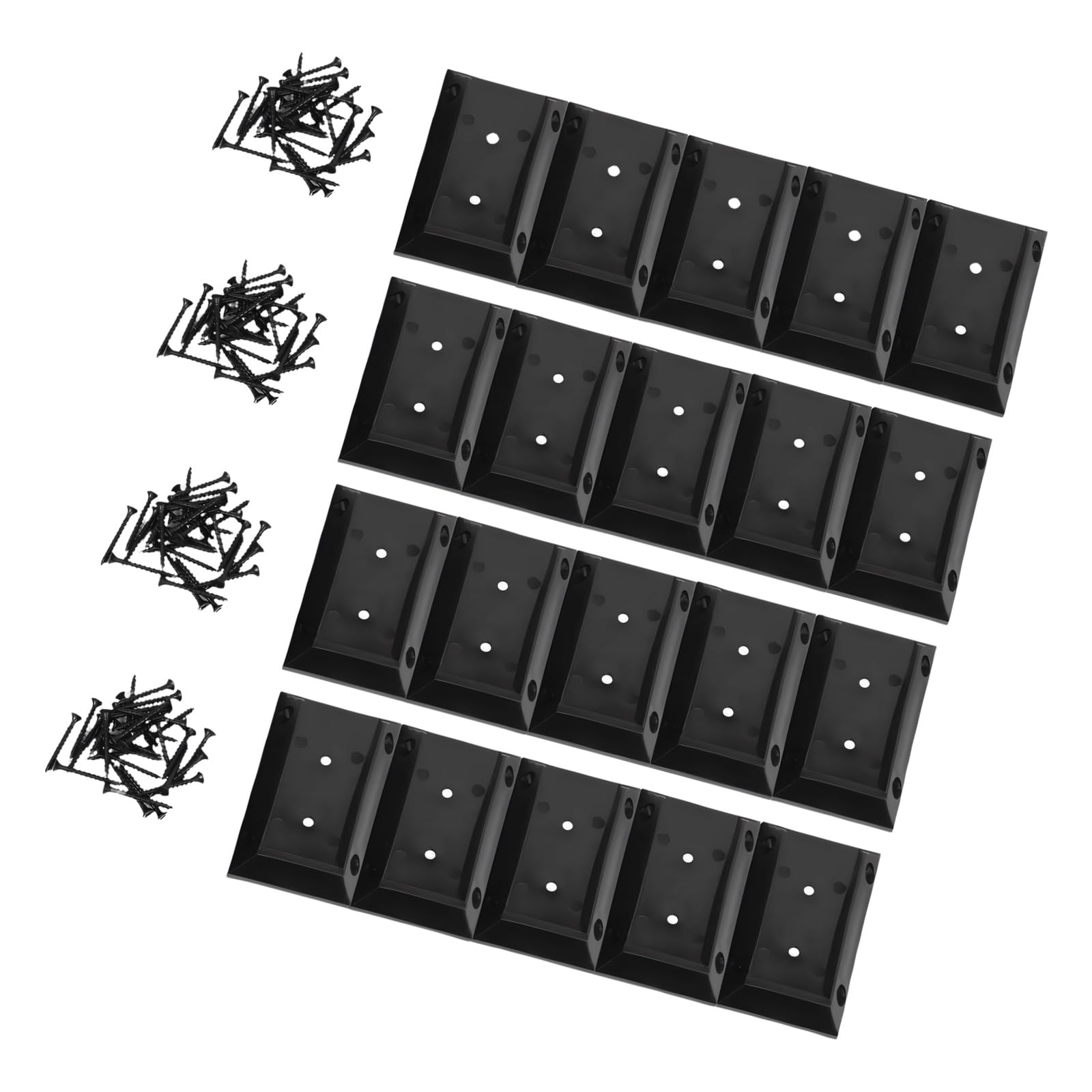 Deck Railing Brackets Connectors with Screws Rails Set for Wood Post Deck Rails Bracket Easy to Installation Railing Bracket Connectors