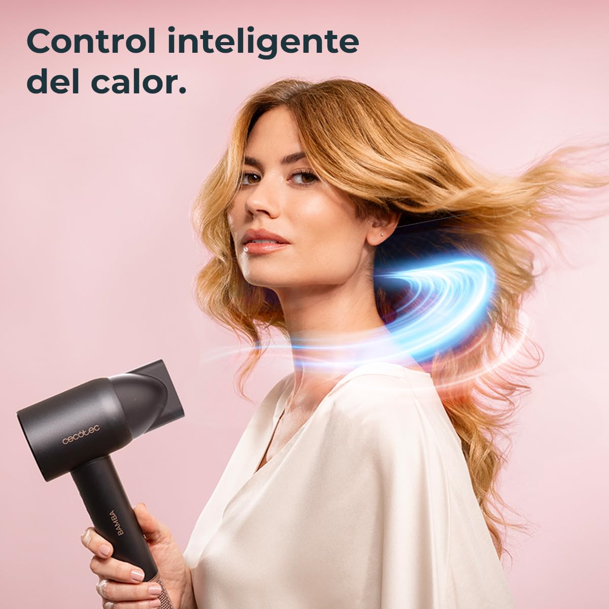 Cecotec Secador de Pelo Bamba IoniCare Rockstar Nano IonTech. 1600 W, Nano Iones, 110000 rpm, Pantalla, Control inteligente del Calor, 3 Temperaturas, 3 Velocidades y Función Memoria