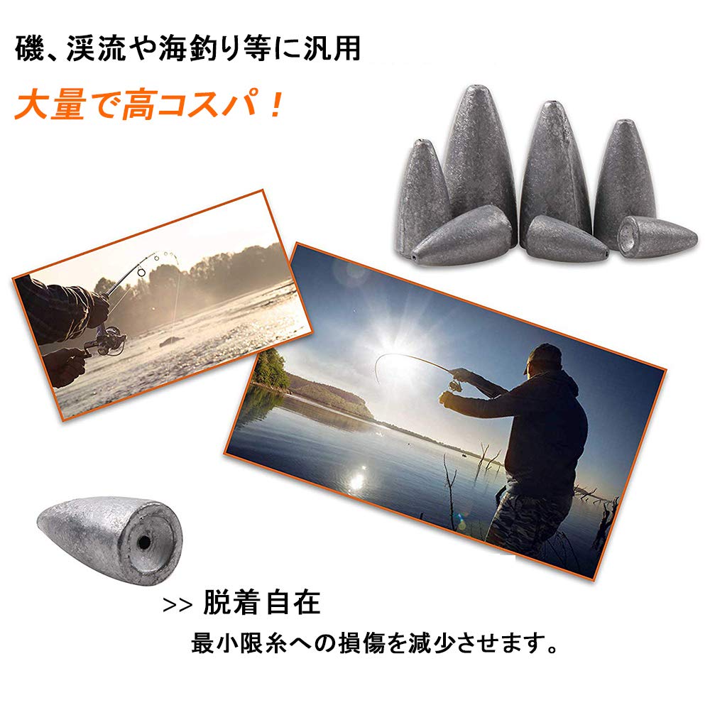 Amazon.co.jp: SHADDOCK 釣り シンカー バレットシンカーセット ワーム