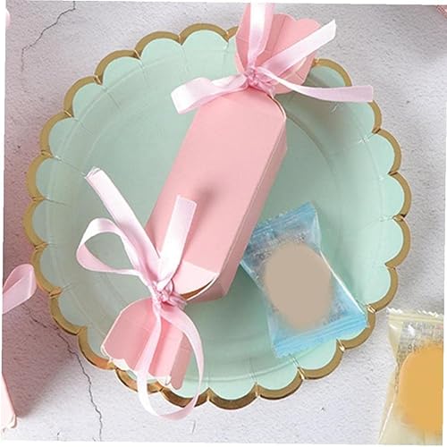 Miniatura 2 de ST4U Cajas de dulces, 10 unidades, cajas vacías con cinta, decoración de boda, bolsa de recuerdo de fiesta para dulces, chocolate, rosa