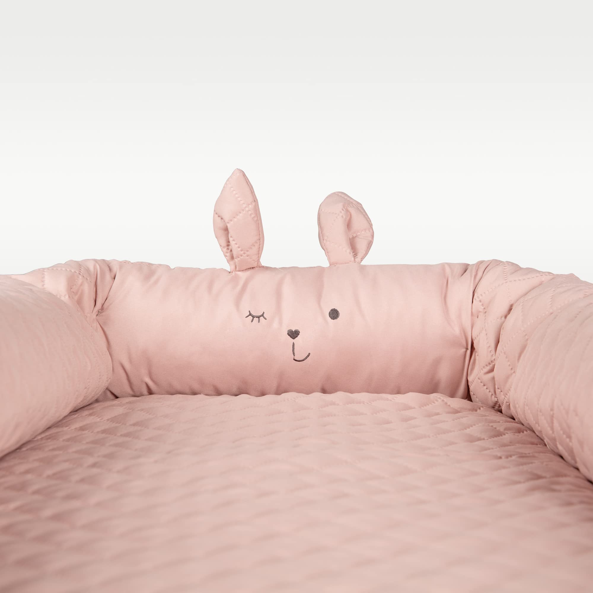 roba Babylounge "roba Style" Avec Motif Tête Du Lapin - Réducteur Utilisable Aussi Pour Changer La Couche Ou Comme Berceau De Voyage - Rose