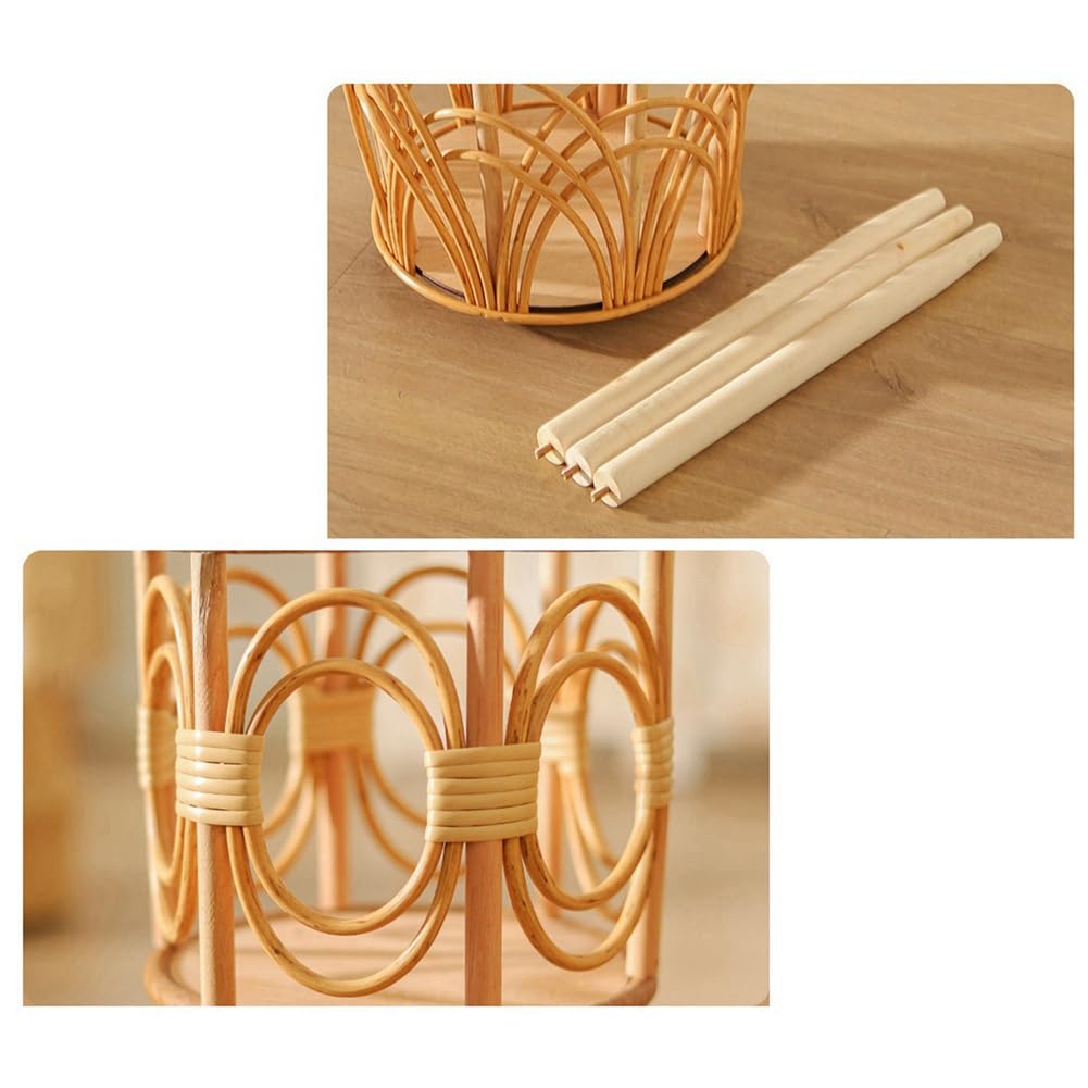 Bestvisse Rattan Pflanzenständer - Handgewebte Blumentöpfe Für Innen & Außen