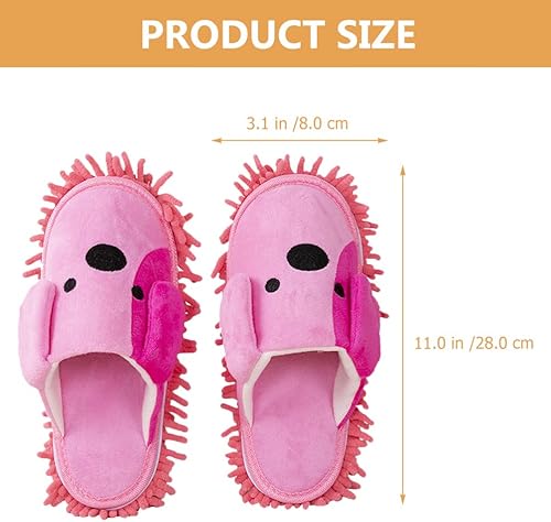 Miniatura 6 de 1 par de pantuflas limpiador de piso, trapeador de dibujos animados, zapatos para limpieza de piso, zapatos de mopa, zapatos de mopa húmeda,