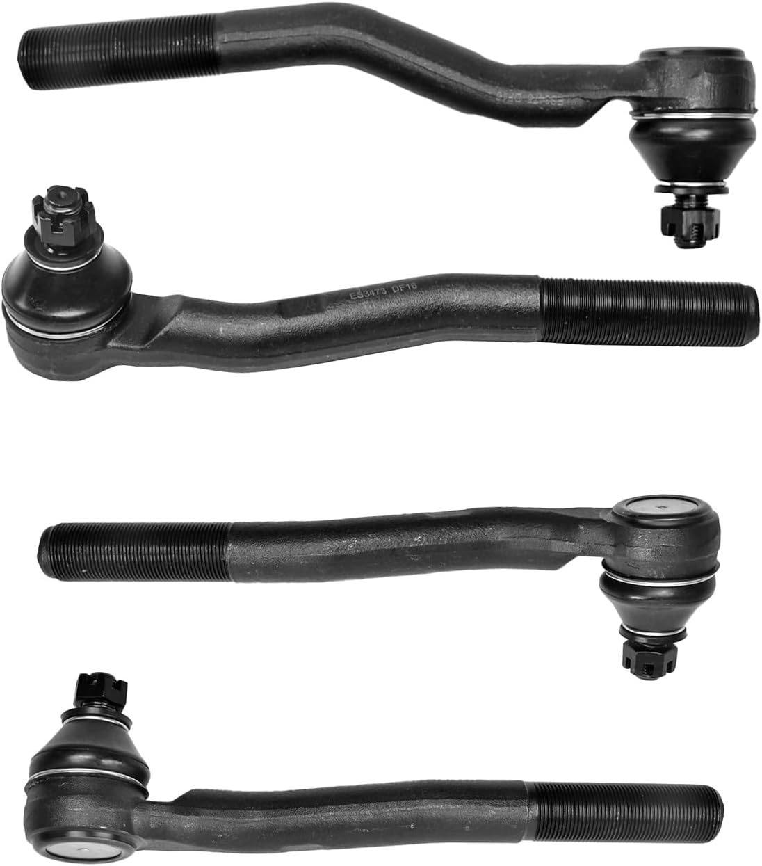 MOTORMAN 4 pcs (1) ES3472+(1) ES3473+(1) ES3474+(1) ES3475 Front Steering Set - Inner and Outer Tie Rod Ends for 1999-2004 Jeep Grand Cherokee