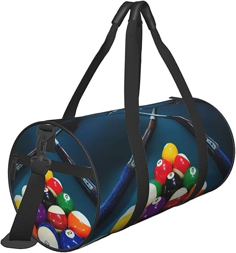 Vista 3 de CARRDKDK Bolsa cilíndrica de viaje de gran capacidad, bonita bolsa de deporte de gimnasio que puede sostener zapatos para mujeres y hombres, bolsa