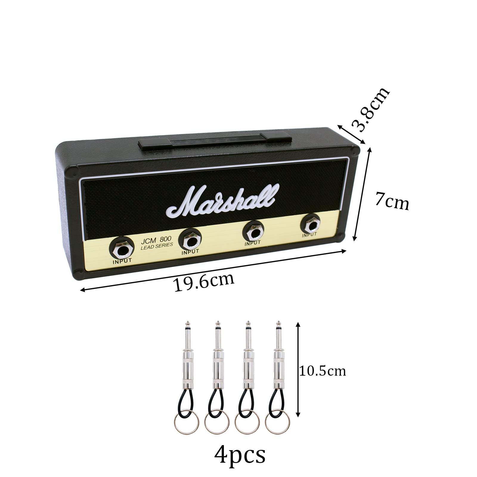 Set de 4 Porte-Clés gadget avec support mural pratique MARSHALL