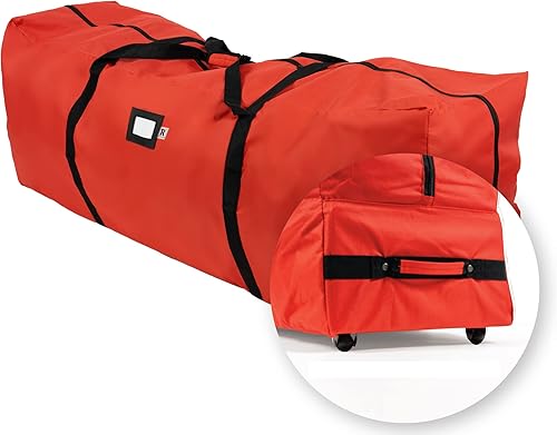 Red Sleigh Bolsa resistente para árbol de Navidad de 6 pies a 9 pies, bolsa de almacenamiento para árbol de Navidad, 7.5 pies, 9 pies, 6 pies,