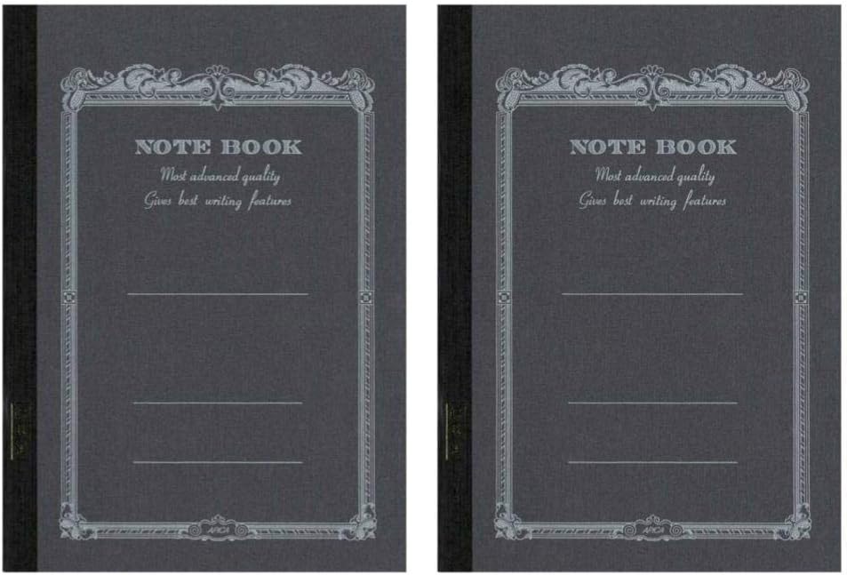 Apica Notebook CD15 Steel Grey- 7"x10" (Pack of 2)
