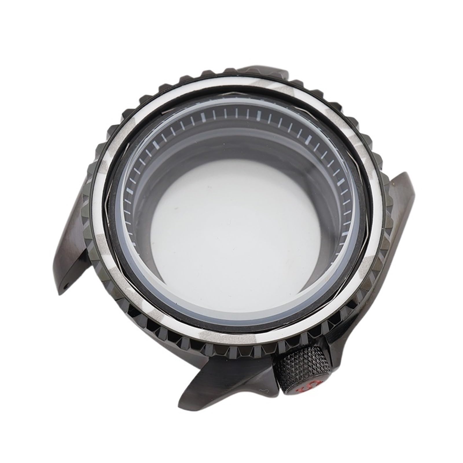 1 Stück 42 mm poliertes Gehäuse schwarz for NH35 NH36 Herren-Taucheruhren (Ersatzteil)