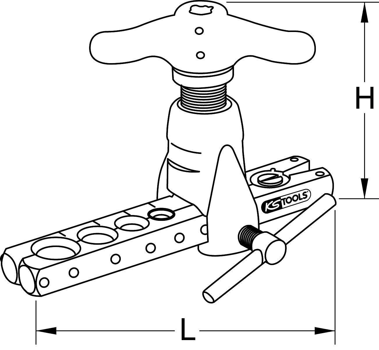 KS Tools 122.0821 Taumelbördelgerät, Zoll, 1/8"-3/4"
