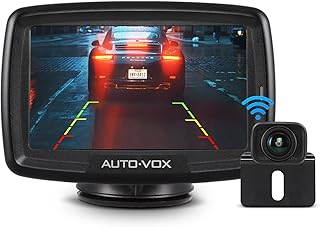 AUTO-VOX CS-2 Digital Wireless Reversing Camera kit, Stable Signal Rear Camera, Super Night Vision Backup Camera and 4.3" Rear View Monitor for Vans,Trucks,Camping Cars,RVs
