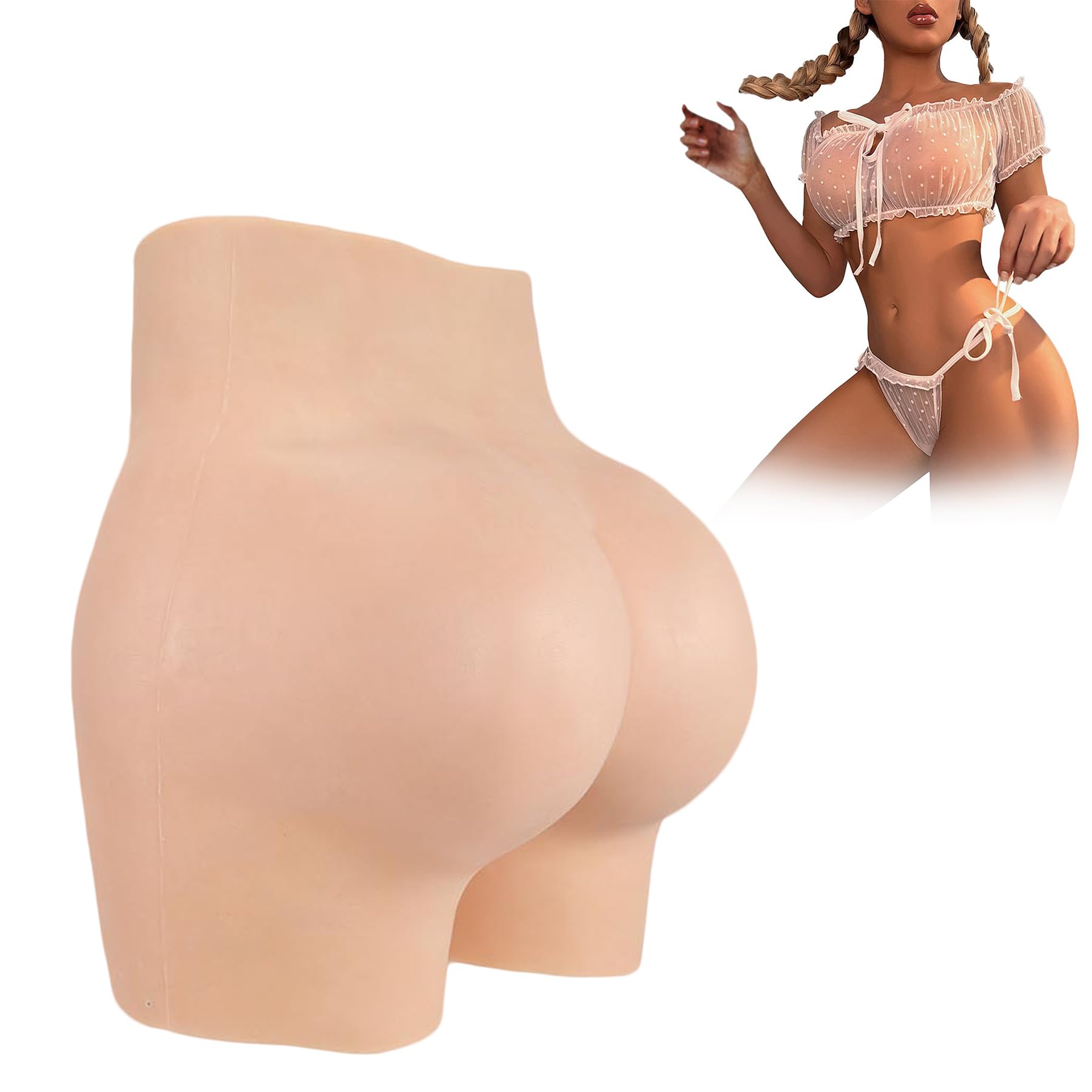 Mutandine Finta Vagina in Silicone Senza Cuciture con Gaff Nascosto Controllo dei Glutei Sollevamento dei Fianchi Slip Modellanti per Crossdresser