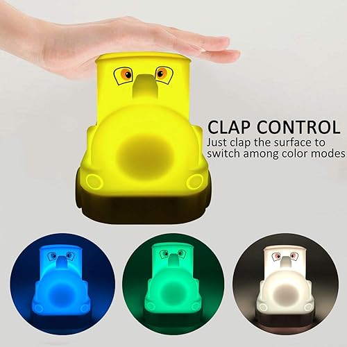 Miniatura 3 de Luz nocturna para niños con bonito diseño de tren, lámpara de noche LED para habitación de los niños con colores RGB intercambiables, luz nocturna