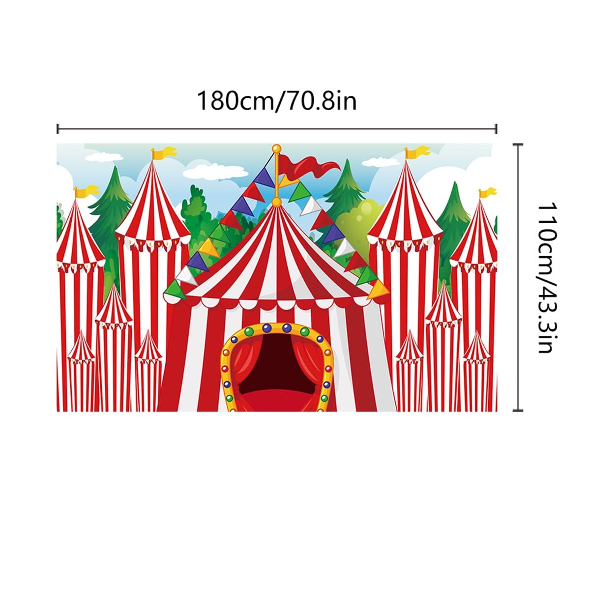 Carnival Sign Avezano Circus Carnival Backdrop - 70.8x43.3 Inch Red Curtain  Party Banner Leather Skort, image size:1200x1200