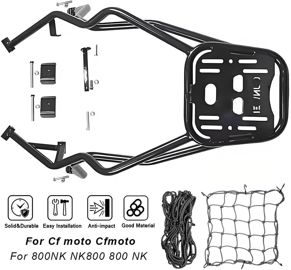 for 800NK NK800 800 NK Motorcycle Rear Tail Luggage Rack Top Case Holder Support Bracket Cargo Carrier Rear Tail Storage Rack Motorbike Carrier with Screw Accessories