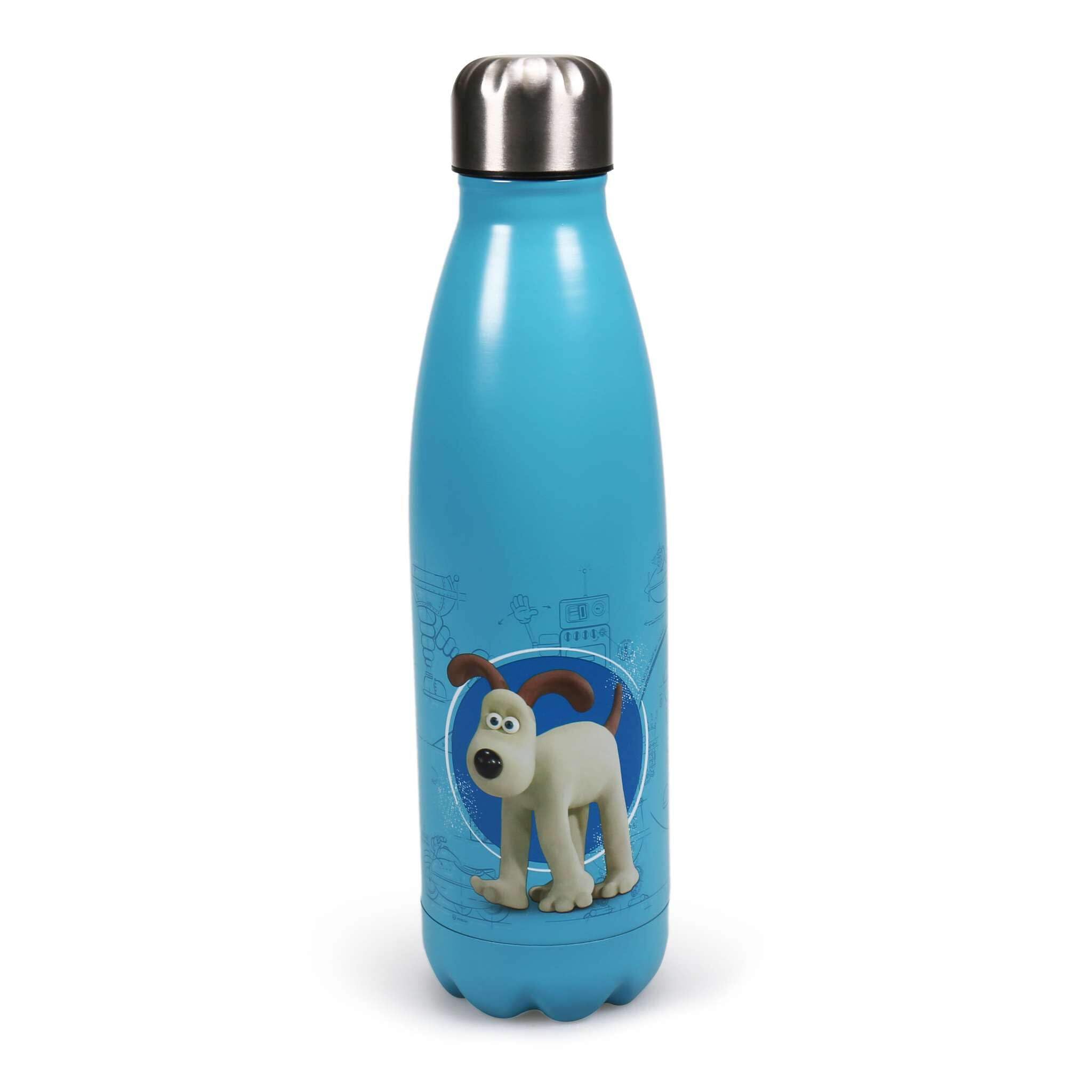 Half Moon Bay Multicolour Aardman - Water Bottles - Wallace & Gromit 'Gromit' Metal Water Bottle 500Ml