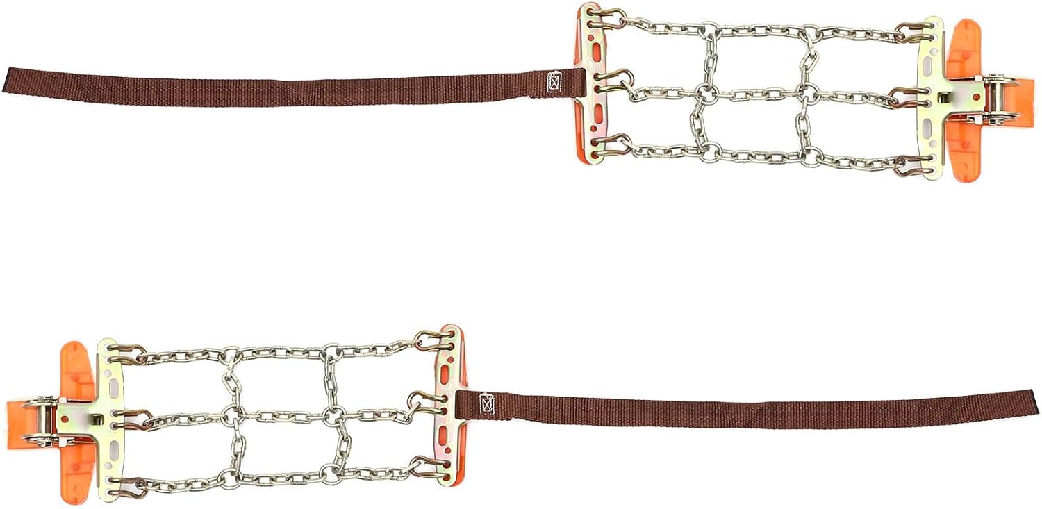 BESTonZON Vehicle Snow Chains 2pcs Anti-skid Car Tire Chains for Suv Emergency Snow Mud Universal Fit Random Color