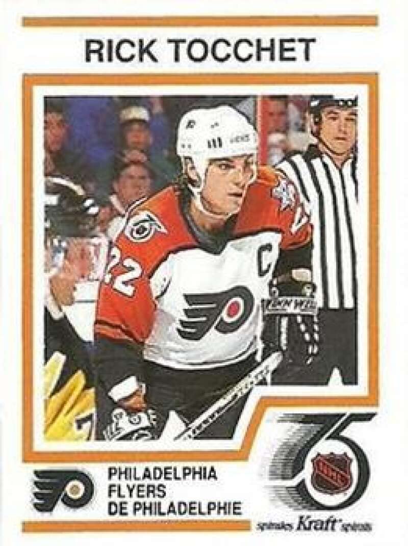 1991-92 Kraft #45 Rick Tocchet Philadelphia Flyers Official NHL Hockey Card in Raw (NM or Better) Condition