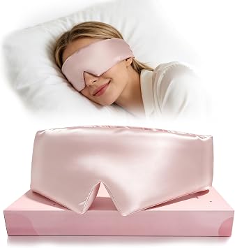 Silk Sleep Mask for Side Sleeper, Eye Mask Sleeping for Women Men