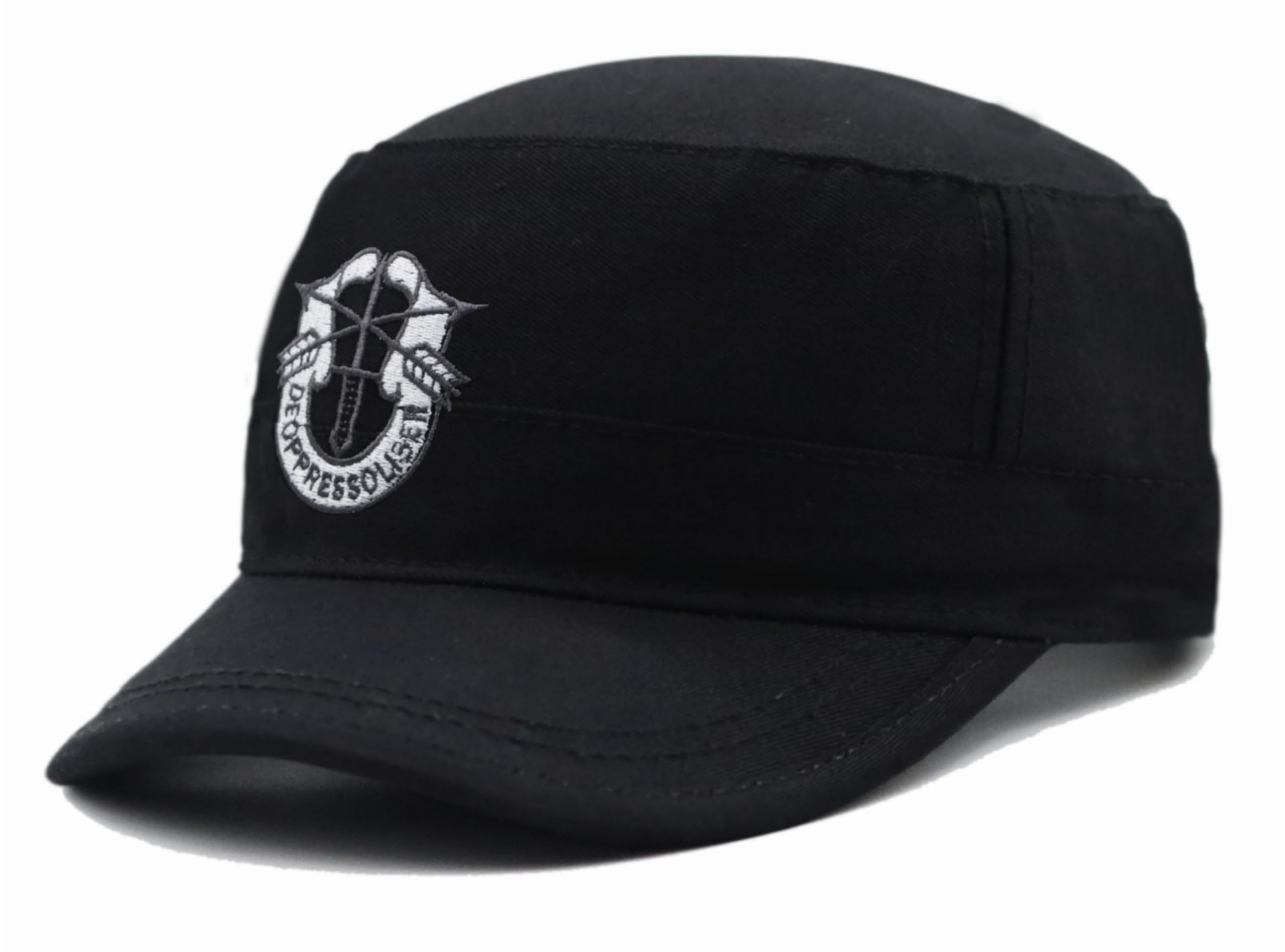 JAZAA Army Cap Short Brim Breathable Military Cap Adjustable Classic Baseball Cap-picture-17