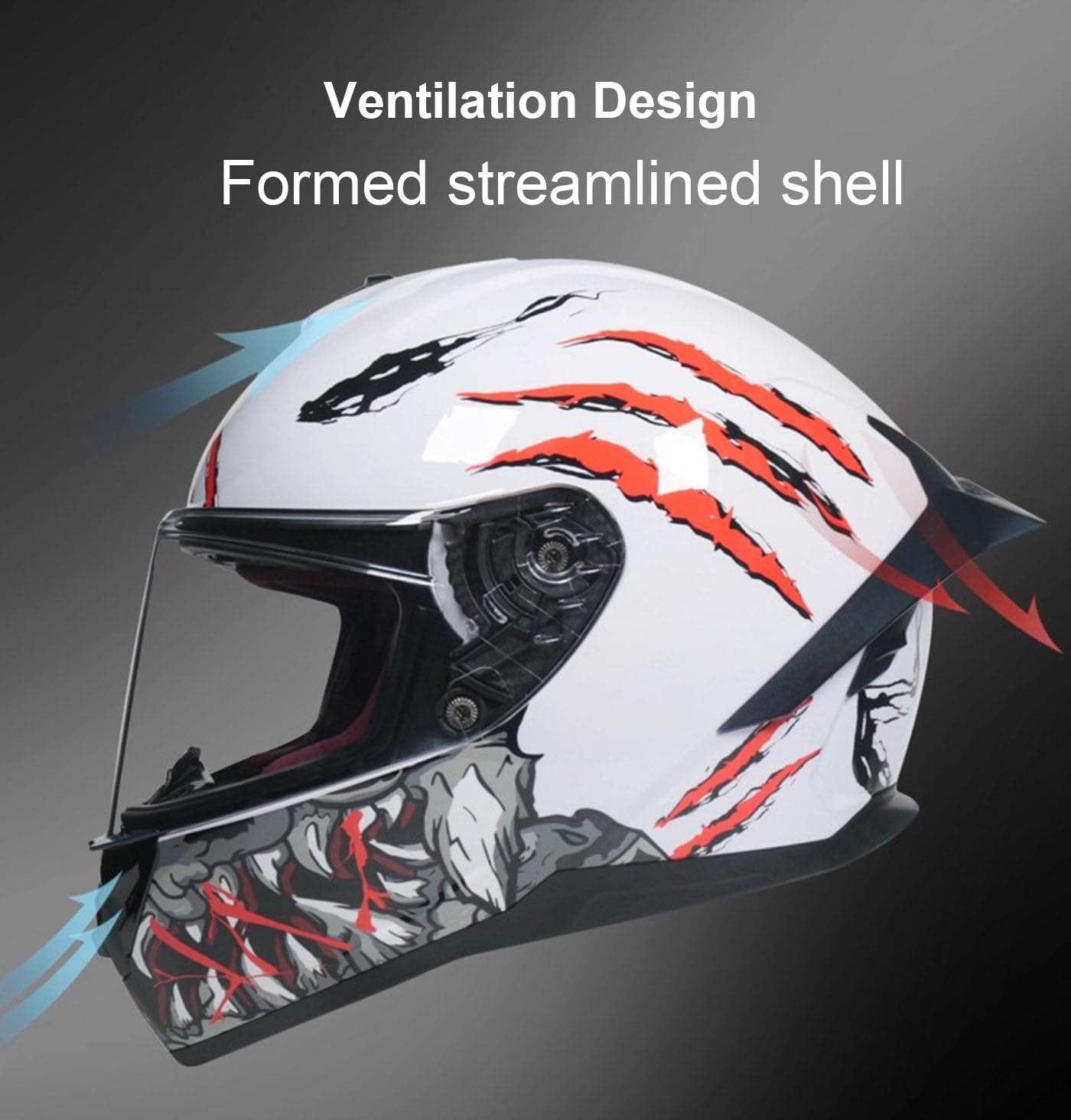 Motorradhelm Erwachsene Integralhelm Mit Sonnenblende Motorrad Vollvisierhelm Schutzhelm ECEDOT-Zertifizierung Modulare Helm Scooter Vollvisierhelm Für Frauen Männer