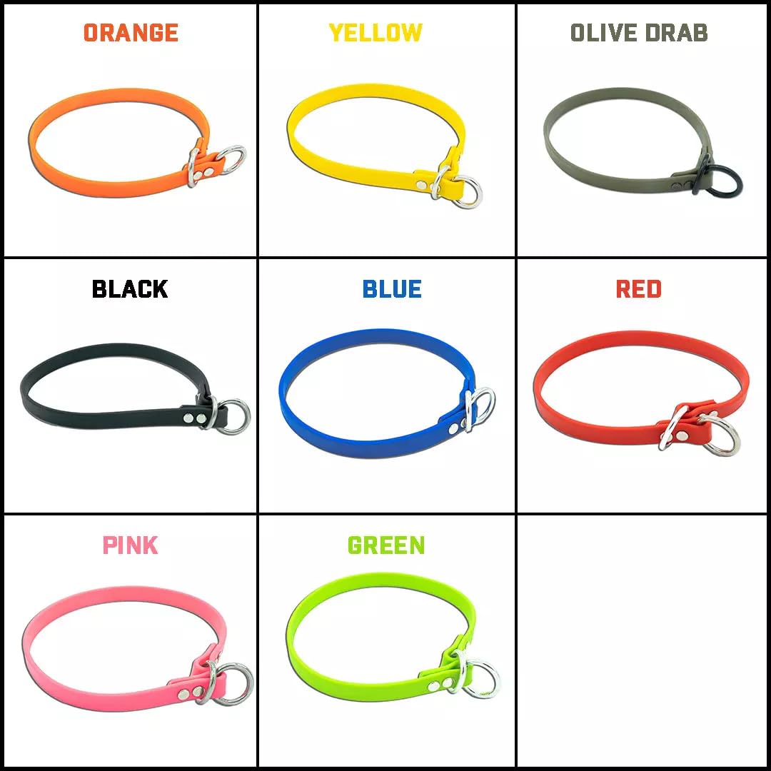 Slip Dog Collar for Training - for Small Medium Large Extra Large Dogs - Waterproof Durable Odor Free Dog Slip Collar (Olive Drab, Large)