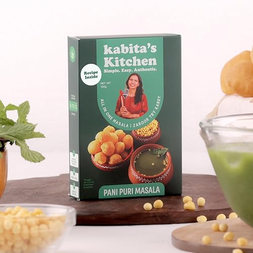 Miniatura 1 de Cocina de Kabita Pani Puri Masala  3.53 oz  Pani Puri Masala 100% vegetariana  GolGappa Masala Premium