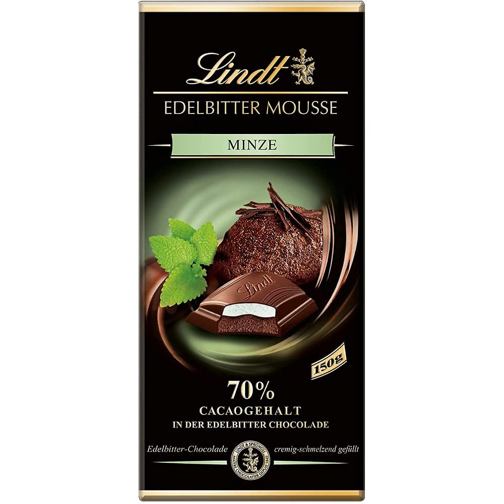 Lindt Edelbitter Mousse Minze Pouch, 150 g (B00E383W64) Amazon Price History, Amazon Price Tracker