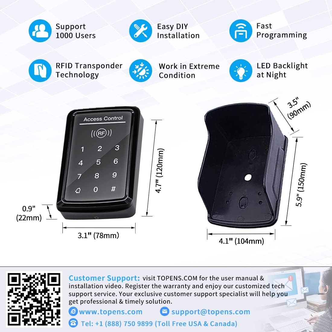 Promo 40% OFF TOPENS TC175P Touch Panel Wired Keypad Universal Keyless Entry Keypad DC 12V 24V for the Automatic Driveway Gate Opener, Magnetic Lock and Door Access Control System, Digital Code or RF ID Card Access One-Day Sale: Up to 40% Off TOPENS TC175P Touch Panel Wired Keypad Universal Keyless Entry Keypad DC 12V 24V for the Automatic Driveway Gate Opener, Magnetic Lock and Door Access Control System, Digital Code or RF ID Card Access