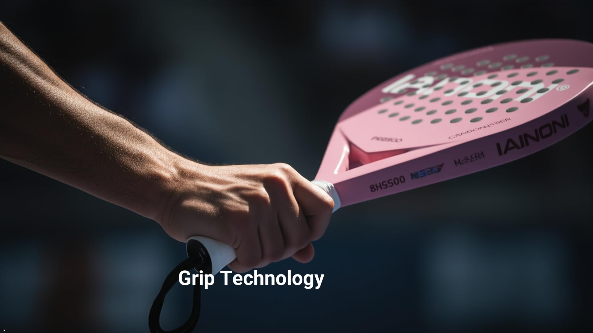 ianoni Racchetta da padel con superficie in fibra di carbonio con nucleo in schiuma EVA Memory Flex – 8500 rosa racchetta + borsa + 3 palline Pro + presa extra