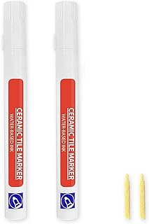 2 peças marcador de argamassa branco, marcador para juntas de azulejos, caneta para leite, impermeável, restauração na cozinha, casa de banho e chão, lápis para restaurar juntas de secagem rápida para