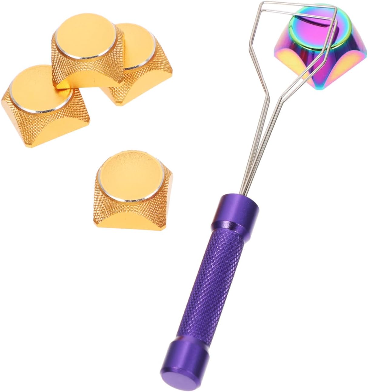 Tofficu 3sets Keycap Set for Mechanical Keyboard Metal Keycap Replacement Puller Included