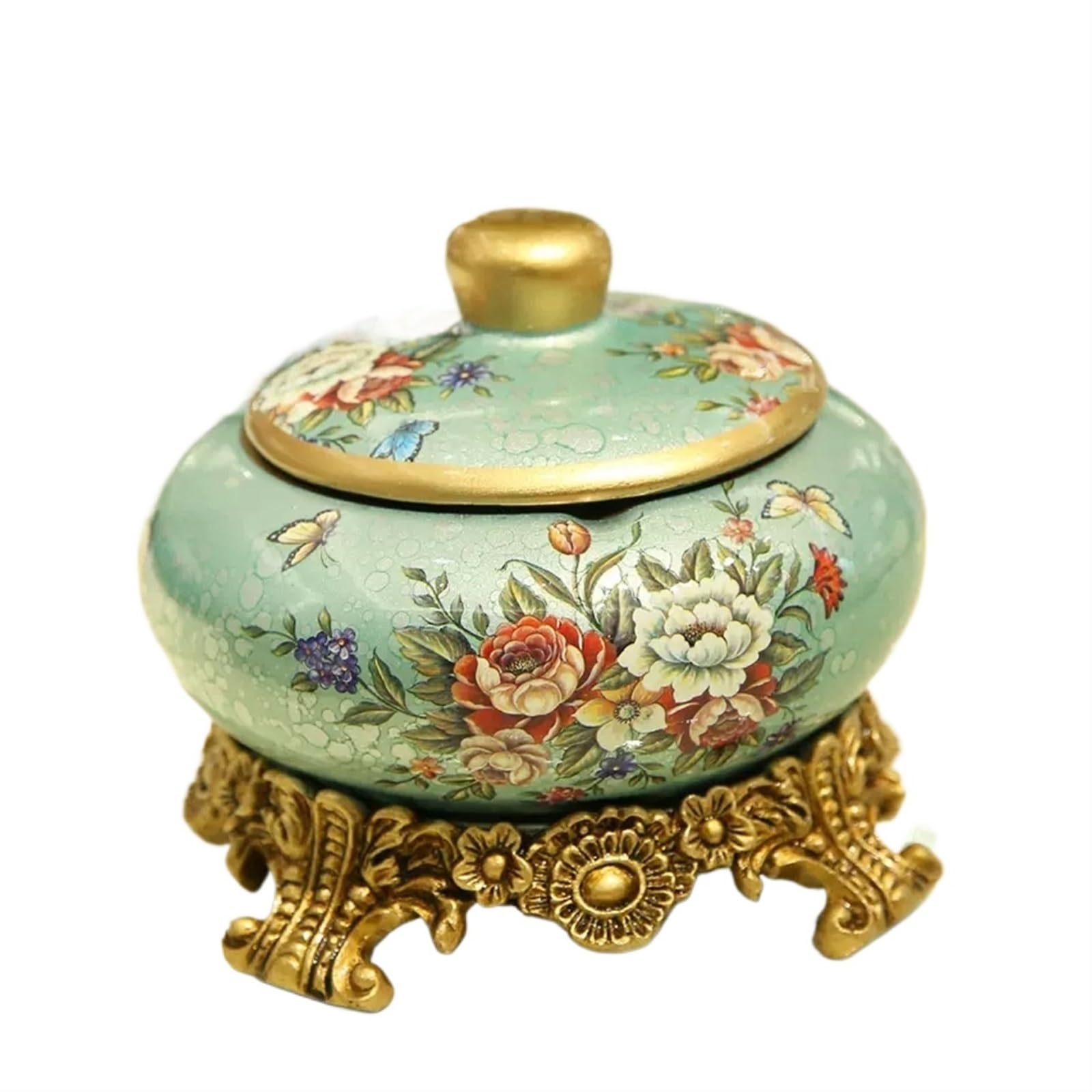 ashtray， Anti Fly Ash Ashtrays with Pedestal, Desktop Cigarette Tray for Indoor or Outdoor Use(B)