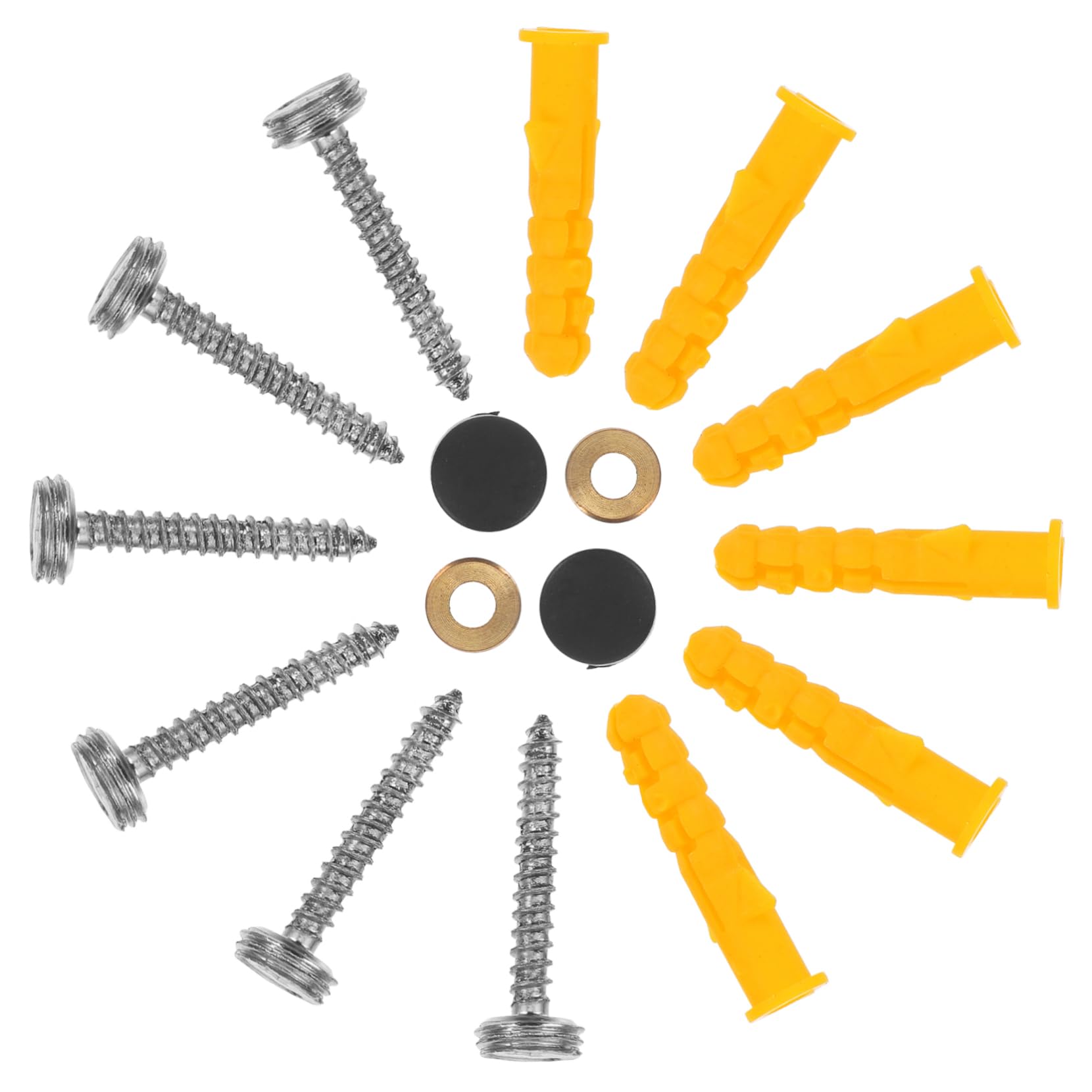 CIYODO 20 Sets Decorative Screw Cap Covers White Screw Caps for Nails Cover Decorative Nails