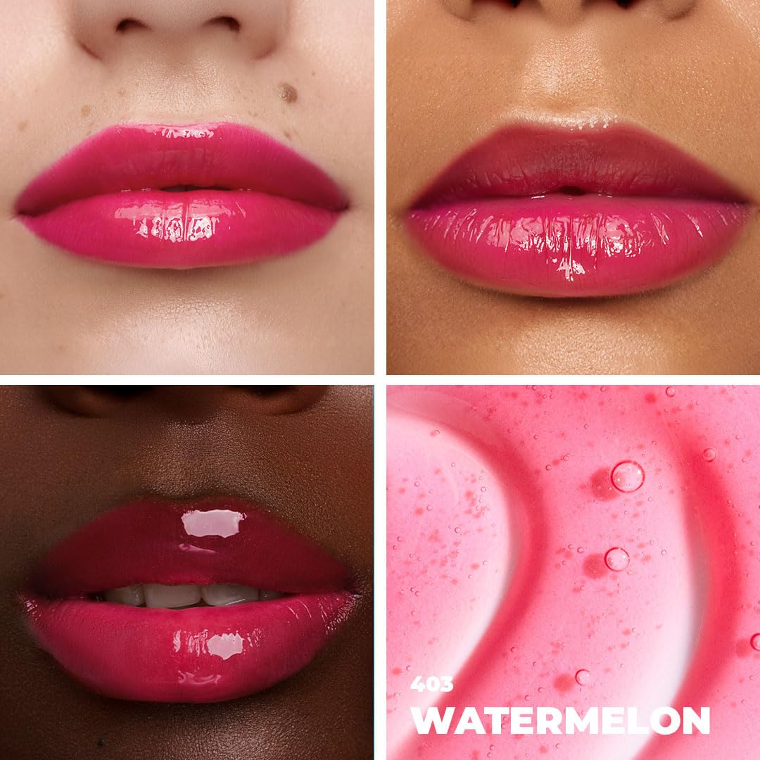 Lamel All In One Lip Tinted Plumping Oil- Watermelon, Lip Oil Tint for Pigmented Lips | Hydrating, Plumping & Glossy Lip Tint | Non-Sticky Lip Oil with Long-Lasting Tint | 3ml 2