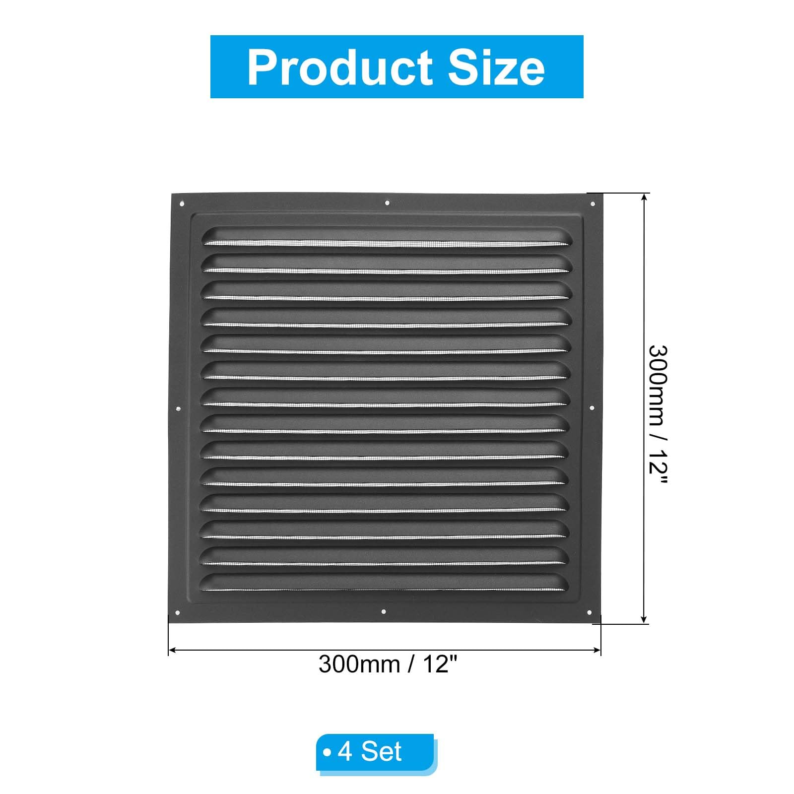 PATIKIL 12"x12" Aluminum Gable Vent - Image 2
