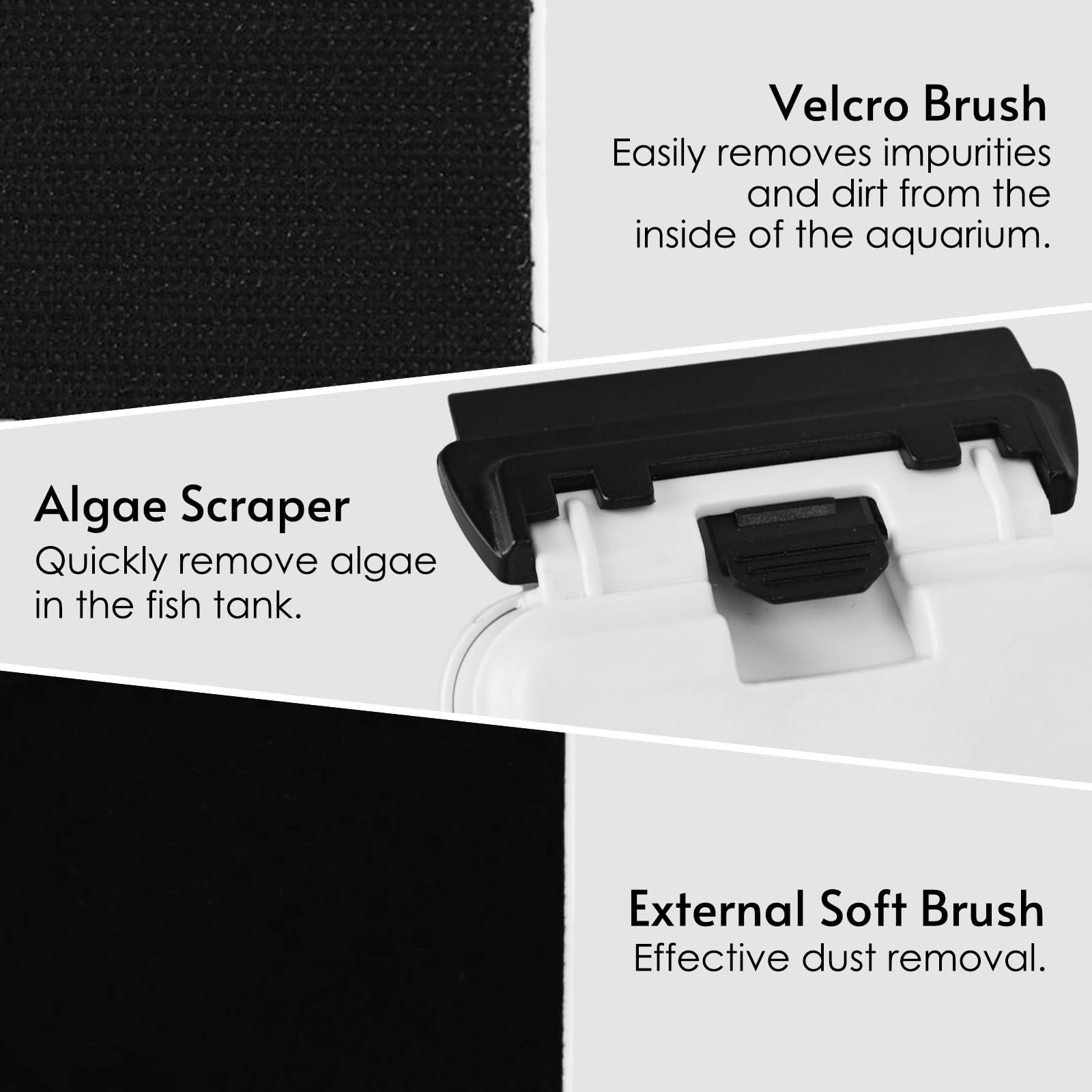 Magnetyczna szczotka do czyszczenia akwarium, pływająca magnetyczna szczotka do akwarium do akwarium do czyszczenia glonów szklanych narzędzi do czyszczenia glonów wodnych (S)