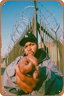 Ice Cube Poster 12" X 8" Vintage Metal Tin Sign Home Decor Garage Man Cave Wall Art